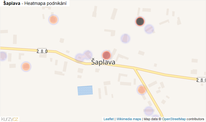 Mapa Šaplava - Firmy v části obce.