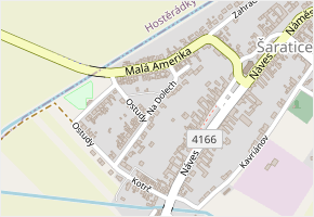Na Dolech v obci Šaratice - mapa ulice