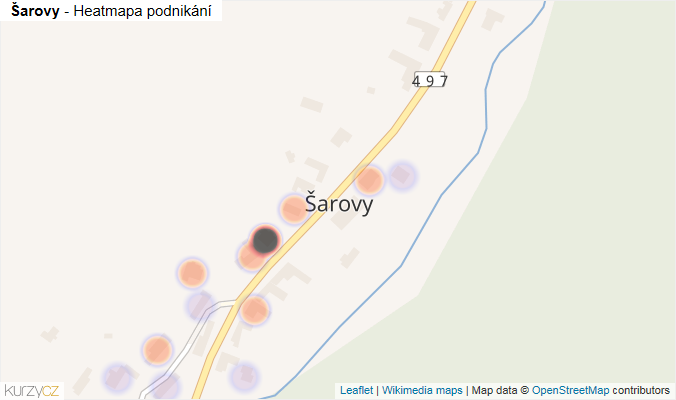 Mapa Šarovy - Firmy v části obce.