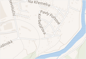 Korbelářova v obci Sázava - mapa ulice