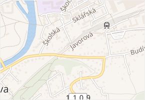Lípová v obci Sázava - mapa ulice