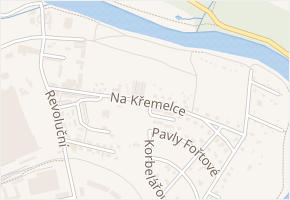 Na Křemelce v obci Sázava - mapa ulice