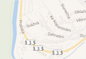Na Poustevníku v obci Sázava - mapa ulice