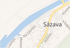 Na Závrtku v obci Sázava - mapa ulice