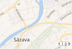 Oldřichovo nábřeží v obci Sázava - mapa ulice