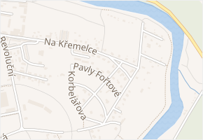 Pavly Fořtové v obci Sázava - mapa ulice