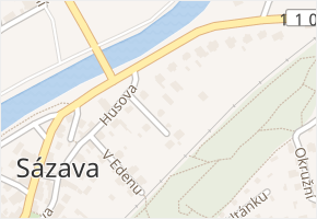Pod Tratí v obci Sázava - mapa ulice