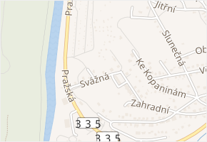 Svážná v obci Sázava - mapa ulice