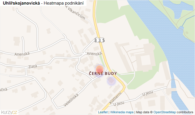 Mapa Uhlířskojanovická - Firmy v ulici.