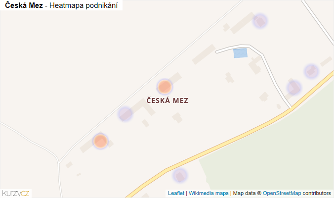 Mapa Česká Mez - Firmy v části obce.