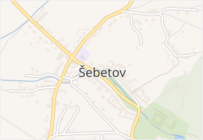 Šebetov v obci Šebetov - mapa části obce
