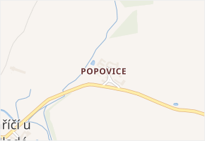 Popovice v obci Šebířov - mapa části obce