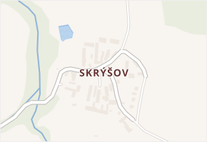 Skrýšov v obci Šebířov - mapa části obce