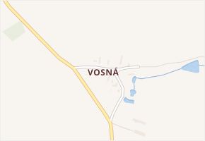 Vosná v obci Šebířov - mapa části obce