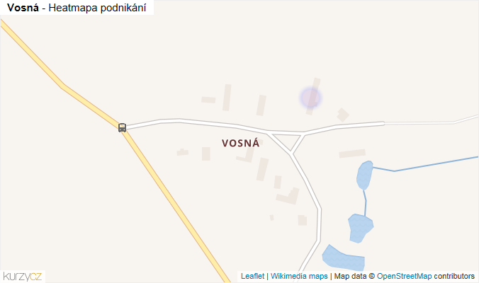Mapa Vosná - Firmy v části obce.