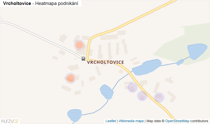 Mapa Vrcholtovice - Firmy v části obce.