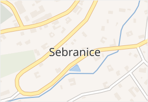 Sebranice v obci Sebranice - mapa části obce