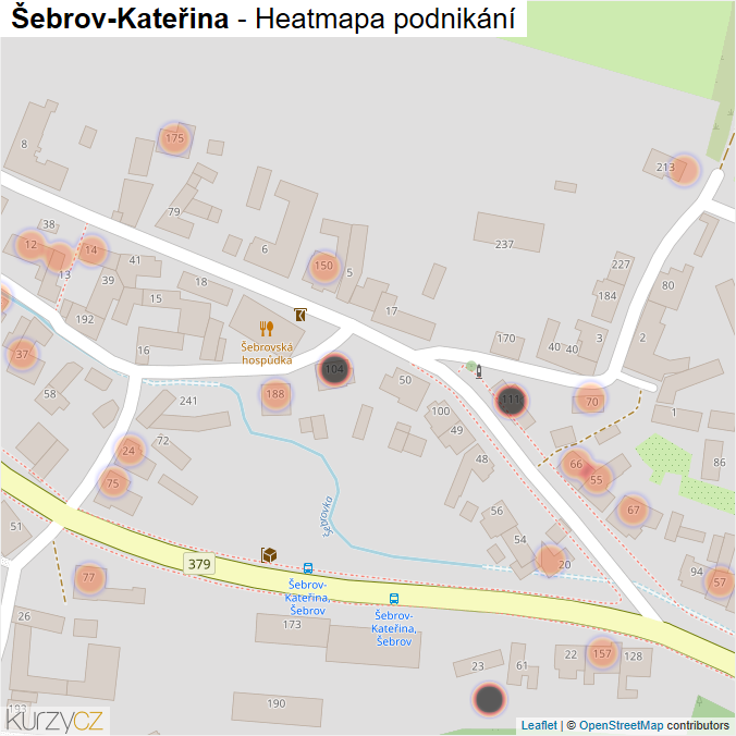 Mapa Šebrov-Kateřina - Firmy v obci.