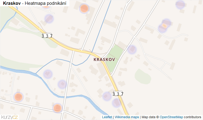 Mapa Kraskov - Firmy v části obce.