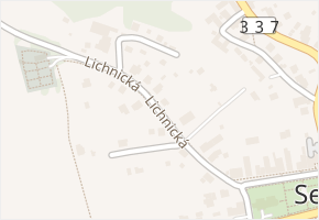 Lichnická v obci Seč - mapa ulice