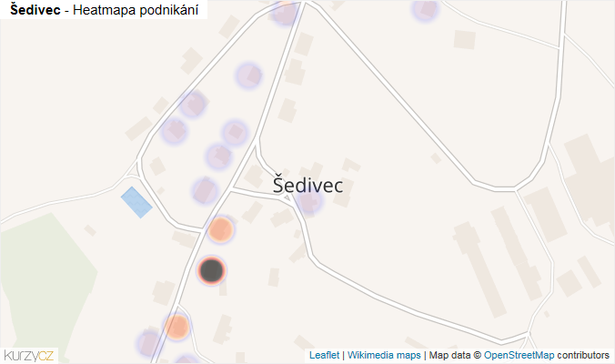 Mapa Šedivec - Firmy v části obce.