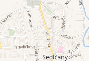 Kodicillova v obci Sedlčany - mapa ulice