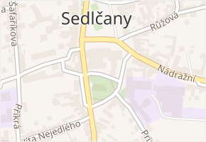 Komenského náměstí v obci Sedlčany - mapa ulice