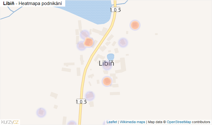 Mapa Libíň - Firmy v části obce.