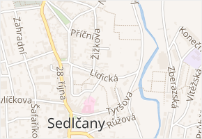 Lidická v obci Sedlčany - mapa ulice