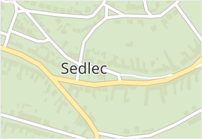 Sedlec v obci Sedlec - mapa části obce