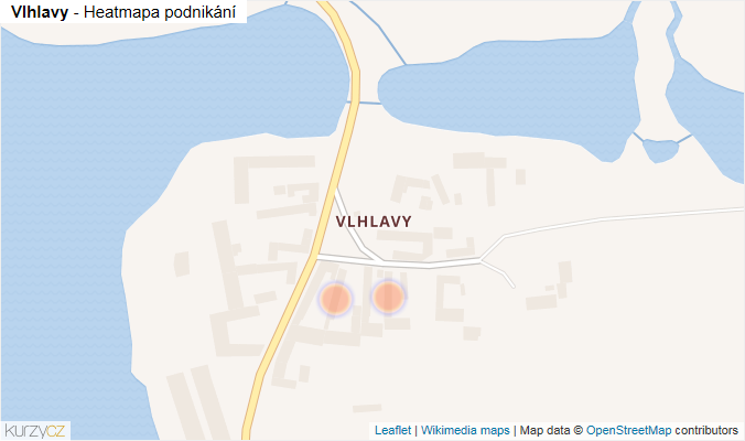 Mapa Vlhlavy - Firmy v části obce.