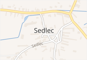 Sedlec v obci Sedlec - mapa části obce