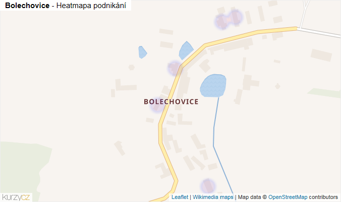Mapa Bolechovice - Firmy v části obce.