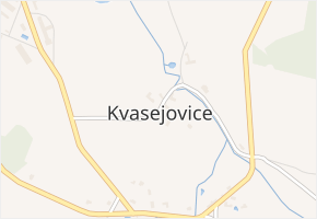 Kvasejovice v obci Sedlec-Prčice - mapa části obce