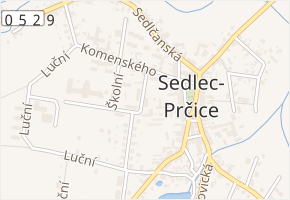 Luční v obci Sedlec-Prčice - mapa ulice