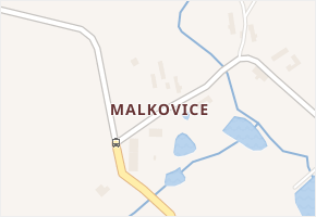 Malkovice v obci Sedlec-Prčice - mapa části obce
