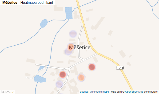Mapa Měšetice - Firmy v části obce.