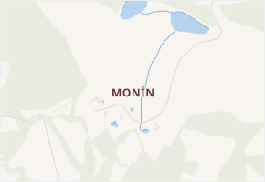 Monín v obci Sedlec-Prčice - mapa části obce
