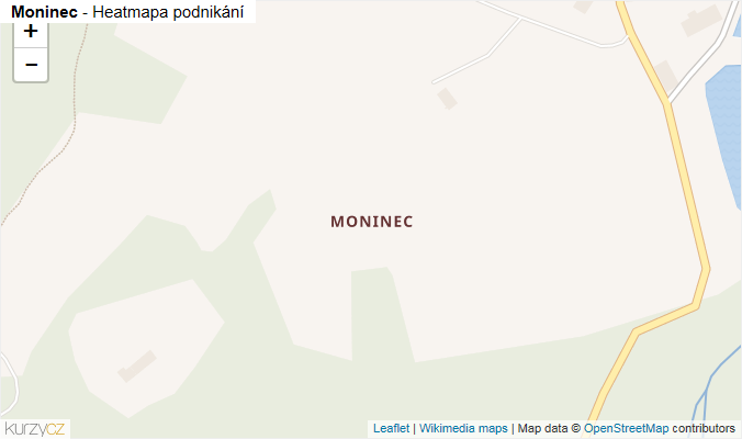 Mapa Moninec - Firmy v části obce.