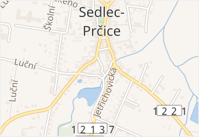 Růžová v obci Sedlec-Prčice - mapa ulice