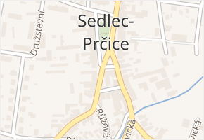 Sedlec v obci Sedlec-Prčice - mapa části obce