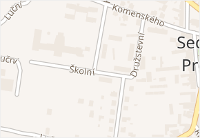 Školní v obci Sedlec-Prčice - mapa ulice