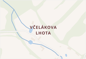 Včelákova Lhota v obci Sedlec-Prčice - mapa části obce