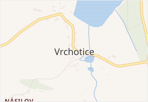 Vrchotice v obci Sedlec-Prčice - mapa části obce