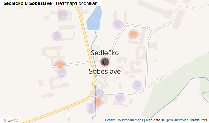 Mapa Sedlečko u Soběslavě - Firmy v části obce.
