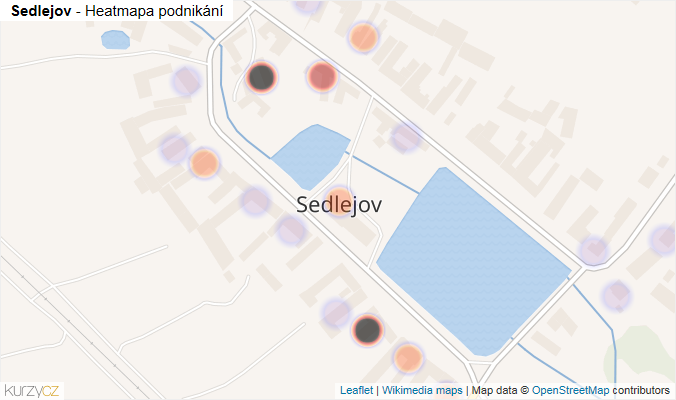 Mapa Sedlejov - Firmy v části obce.