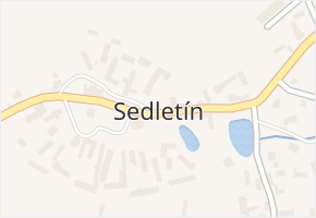 Sedletín v obci Sedletín - mapa části obce