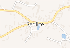 Sedlice v obci Sedlice - mapa části obce