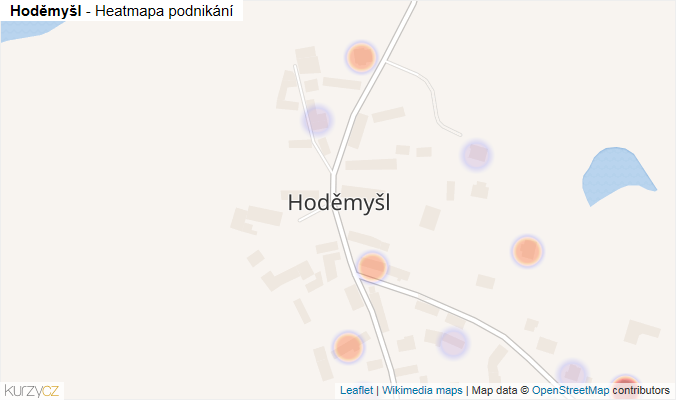 Mapa Hoděmyšl - Firmy v části obce.