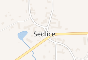 Sedlice v obci Sedlice - mapa části obce
